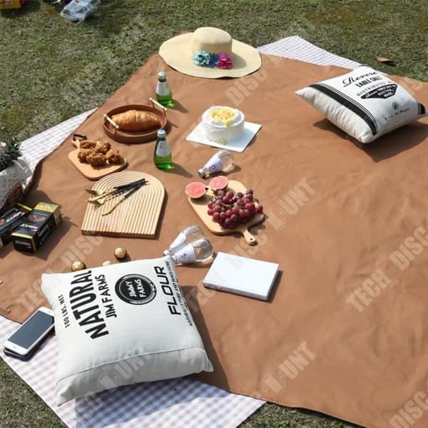 TD® Picknickmatta utflykt ns vindduk vårutflykt utomhus gräsmatta camping hopfällbar bärbar fuktsäker matta