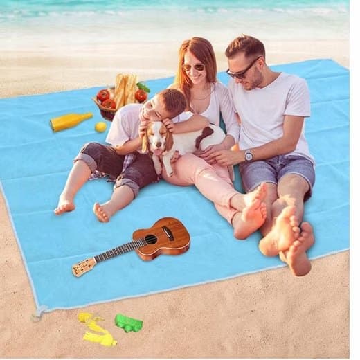 Lollanda Vattentät Picknickfilt 120/150/200x200 cm, strandcamping Strandfilt, termiskt isolerad - Hållbar Campingfilt med D-ring
