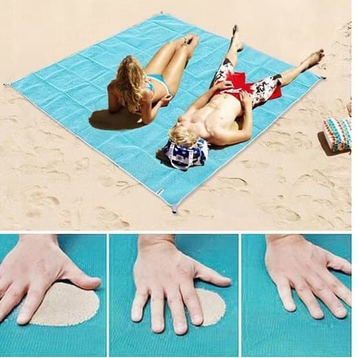 Lollanda Vattentät Picknickfilt 120/150/200x200 cm, strandcamping Strandfilt, termiskt isolerad - Hållbar Campingfilt med D-ring