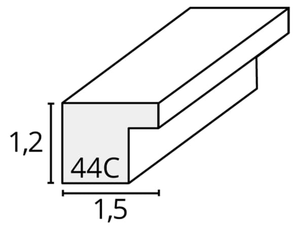Deknudt S44CF1, MDF-levy, Puu, Valkoinen, Yksi kuvakehys, 30 x 40 cm, Suorakulmainen, 320 mm