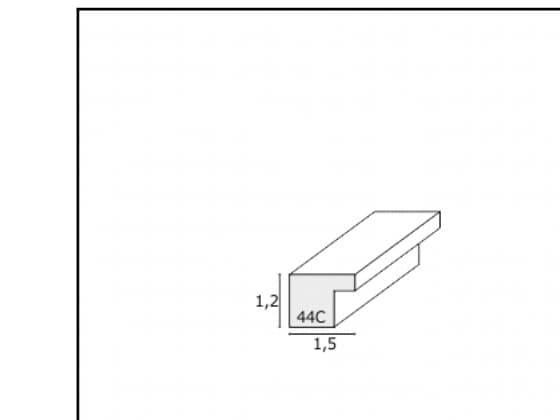 Deknudt S44CF1, MDF-levy, Puu, Valkoinen, Yksi kuvakehys, 20 x 30 cm, Suorakulmainen, 220 mm
