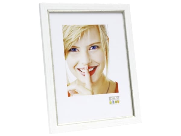 Deknudt S46AF1, MDF, Plast, Sølv, Hvid, Enkelt billedramme, 20 x 30 cm, Rektangulær, 220 mm