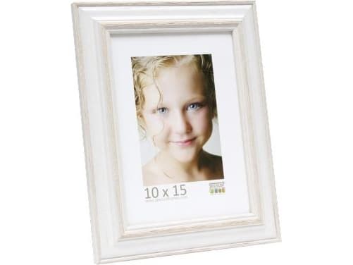 Deknudt S221H1, Enbildsram, Trä, Beige, Vit, 10 x 15 cm, Reflekterande, Liggande / Stående