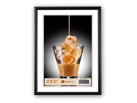 ZEP AL1B4, Aluminium, Svart, Enkel bildram, Bord, Vägg, 20 x 30 cm, Rektangulär