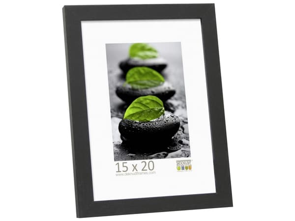 Deknudt S44CF2, Enbildsram, Trä, Svart, 15 x 20 cm, Reflekterande, Liggande / Stående