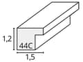 Miniatyrbilde 4 av 5: Deknudt S44CF1, Enkel bilderamme, MDF, Tre, Hvit, 13 x 18 cm, 150 mm, 12 mm