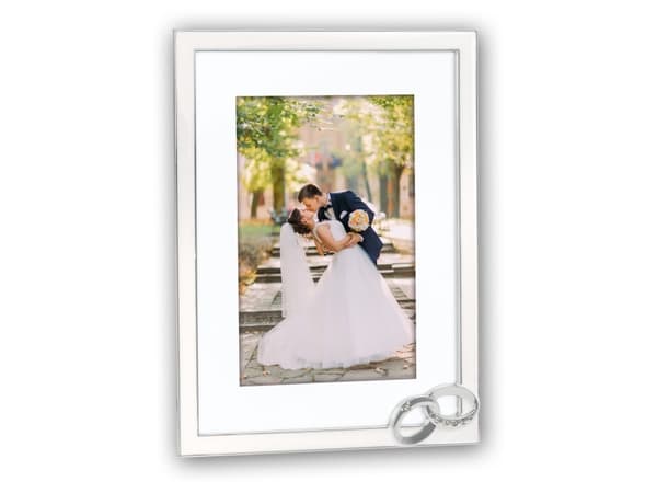 ZEP Mariage, Metalli, Sametti, Valkoinen, Yksi kuvakehys, Taulukko, 10 x 15 cm, Suorakulmainen
