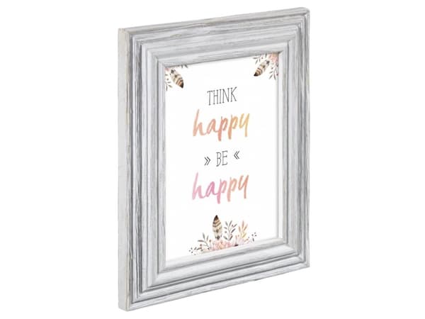 Hama Pori, Enbildsram, Trä, Vit, 13 x 18 cm, Rektangulär, Reflekterande