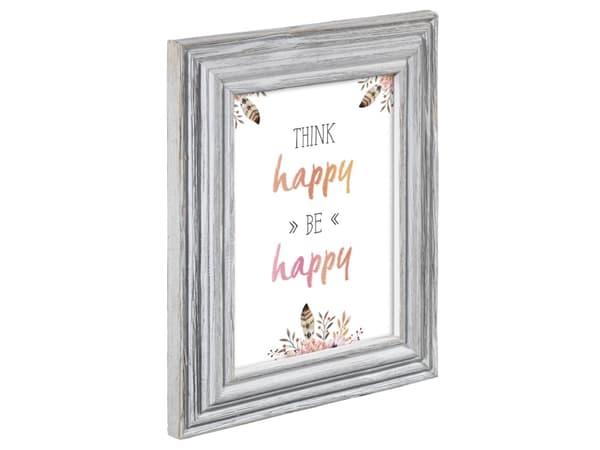 Hama Pori, Enbildsram, Trä, Vit, 13 x 18 cm, Rektangulär, Reflekterande