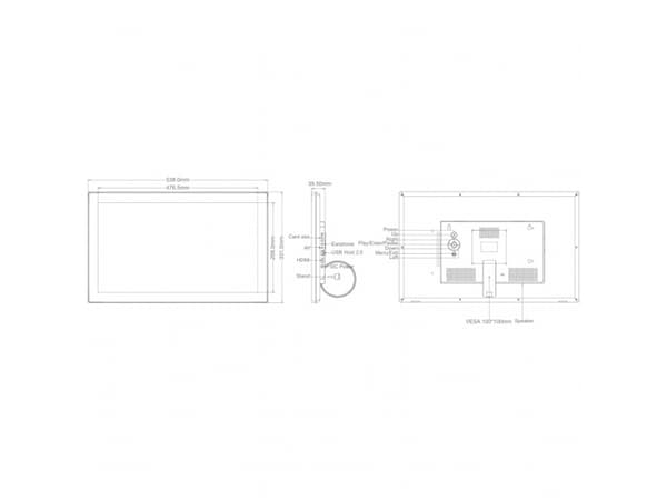 Braun Photo Technik DigiFrame 215 Business Line, 54,6 cm (21.5"), 1920 x 1080 piksler, IPS, 16:9, AVI,MOV,MP4,MPG,VOB, SD