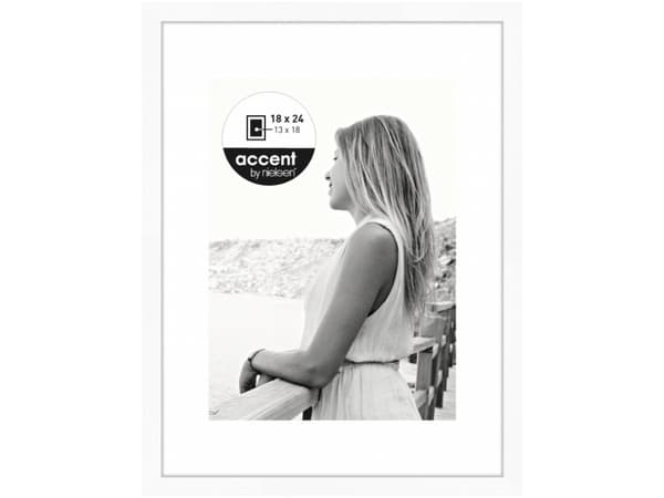 Nielsen Aura white 18x24 Wood incl. Passepartout 1134001