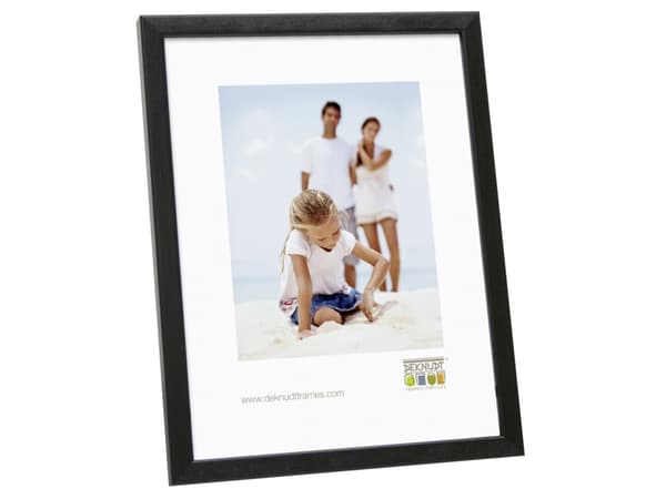 Deknudt S41JL2, Enkel bilderamme, Tre, Sort, Bord, Vegg, 21 x 29,7 cm, Rektangulær