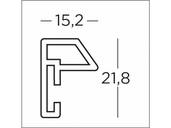 Walther ES030S, Muovi, Hopea, Yksi kuvakehys, Seinä, 15 x 20 cm, Suorakulmainen