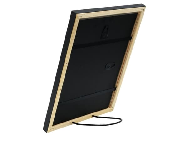 Deknudt S236K2, Single picture frame, Glass, Wood, Black, Table, Wall, 21 x 29.7 cm, Rectangular