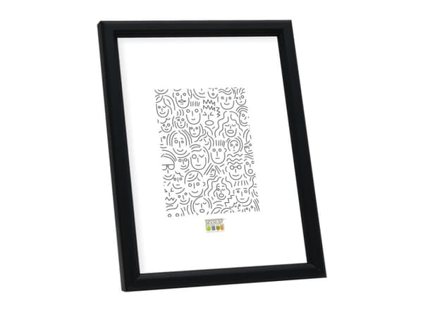 Deknudt S236K2, Single picture frame, Glass, Wood, Black, Table, Wall, 21 x 29.7 cm, Rectangular
