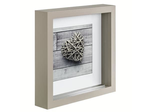 Hama Scala, MDF-levy, Taupe, Yksi kuvakehys, 15 x 15 cm, Neliö, Heijastava