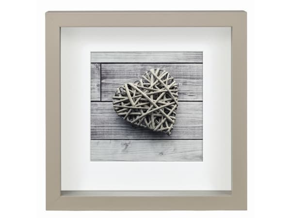 Hama Scala, MDF-levy, Taupe, Yksi kuvakehys, 15 x 15 cm, Neliö, Heijastava