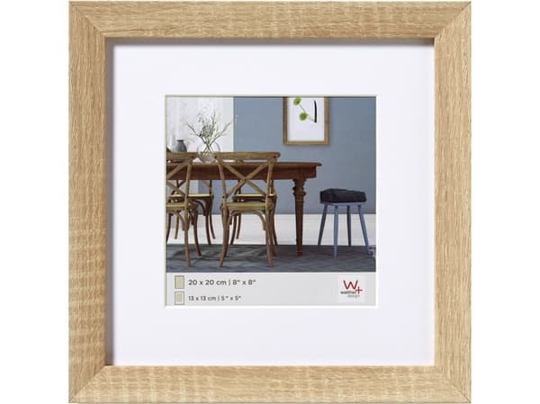 Walther EF220E, MDF-levy, Tammi, Yksi kuvakehys, Seinä, 13 x 13 cm, Neliö
