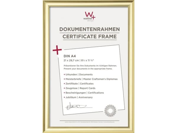 Walther Trendstyle 21x29,7 Hartsi kulta DIN A4 KP130G