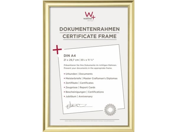 Walther Trendstyle 21x29,7 Hartsi kulta DIN A4 KP130G