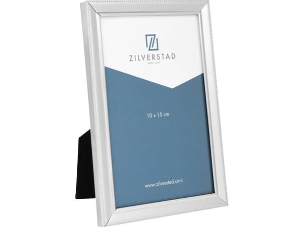 Zilverstad Pearl, Silver, Enbildsram, Glansigt, Bord, Vägg, 10 x 15 cm, Rektangulär