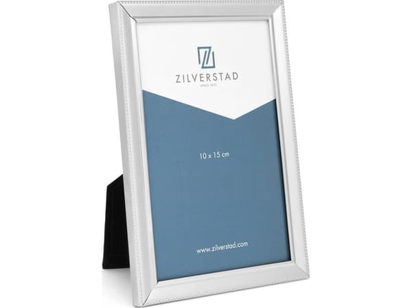 Zilverstad Pearl, Silver, Enbildsram, Glansigt, Bord, Vägg, 10 x 15 cm, Rektangulär