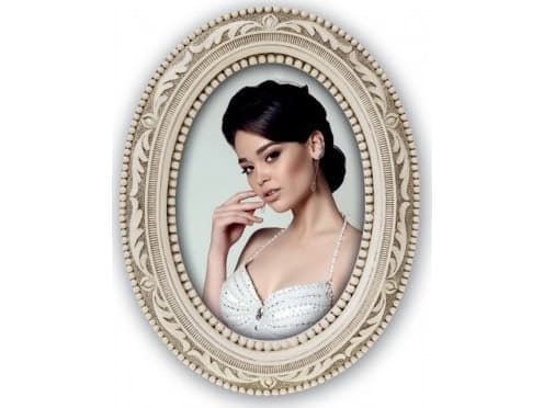ZEP Neuchatel, Resin, Beige, Enkel bilderamme, Bord, 10 x 15 cm, Oval