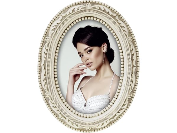 ZEP Neuchatel, Resin, Beige, Enkel bilderamme, Bord, 10 x 15 cm, Oval