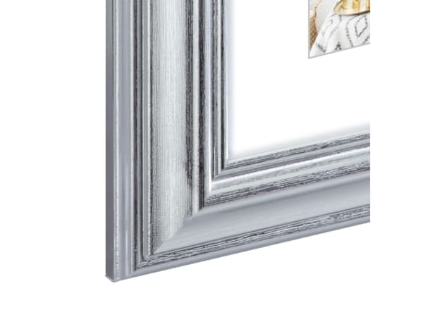 Hama Lobby, Glas, Polystyren (PS), Silver, Enkel bildram, Bord, Vägg, 20 x 28 cm, Rektangulär