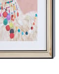 Miniatyrbild 7 av 7: Inramad Väggkonst Lama Tryck Rosa Mässingram 30 x 40 cm Barnrum Boho