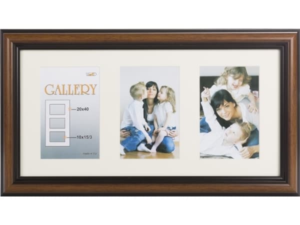 Ramka Victoria Collection Photo frame Ema Gallery 20x40/3/10x15, brown (VF3969)