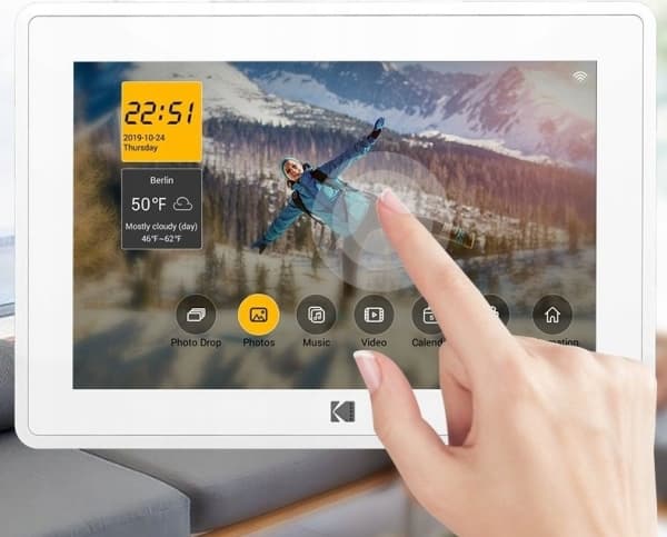 Kodak LED HD 10" WiFi 10GB digitaalinen kehys RCF-106 Valkoinen