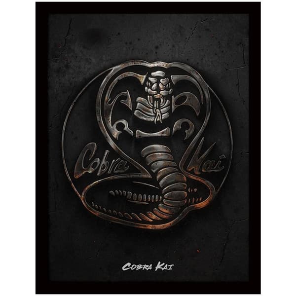 Cobra Kai Framed Poster Grey/Metallic Silver One Size