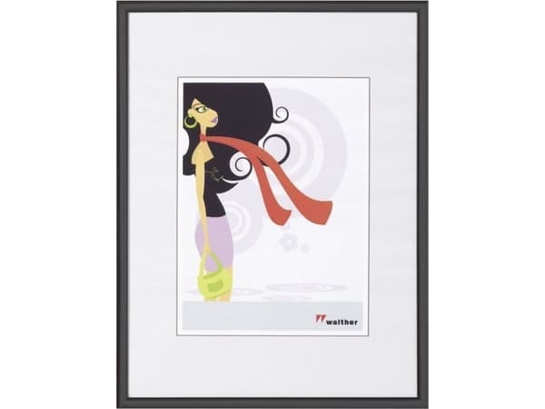 Walther New Lifestyle-ramme, 18x24, plast, svart (KV824B)