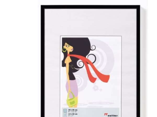 Walther New Lifestyle-ramme, 18x24, plast, svart (KV824B)
