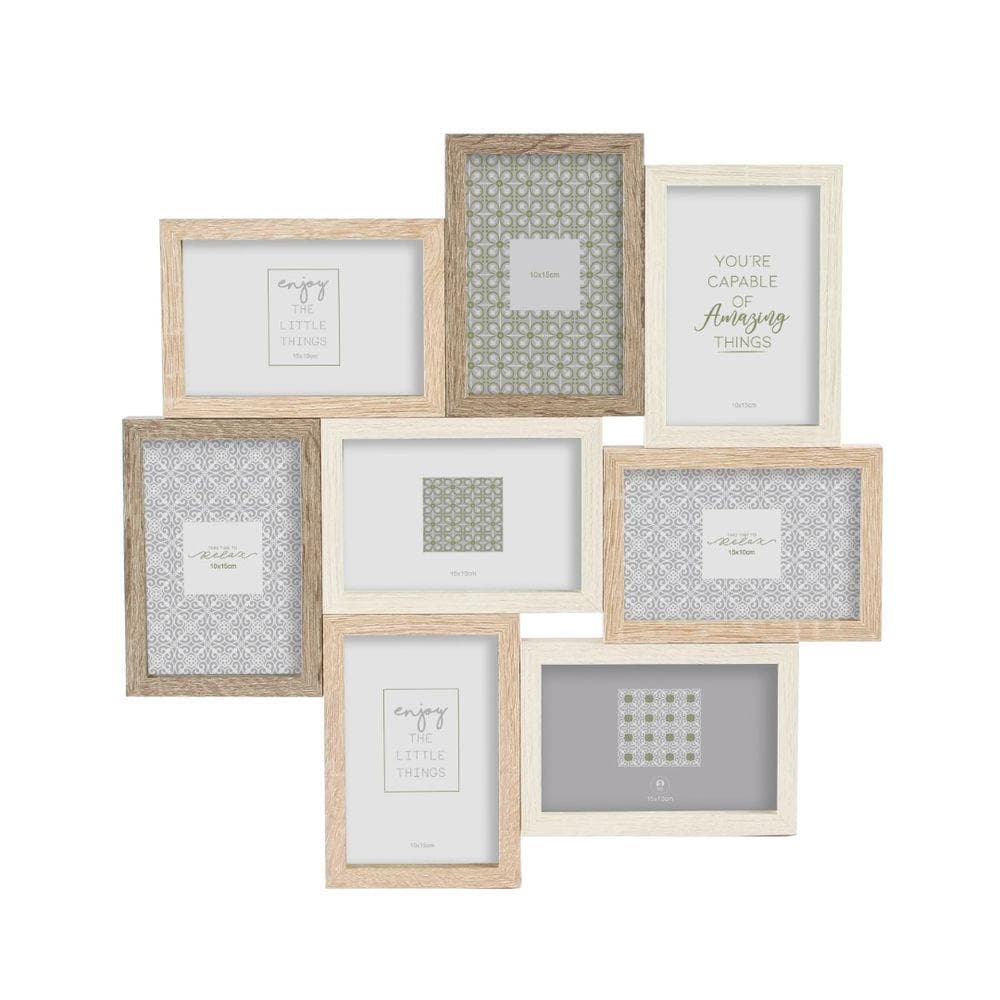 Fotoram DKD Home Decor Multicolour Trä Boho (45 x 2 x 45 cm)