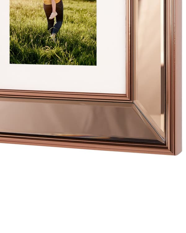 Billedramme Kobber og Glas 65 x 52 cm Rektangulært Fotoramme til Flere Billeder 6 til Væg Ophæng Stue Soveværelse Bolig Indretning Tilbehør