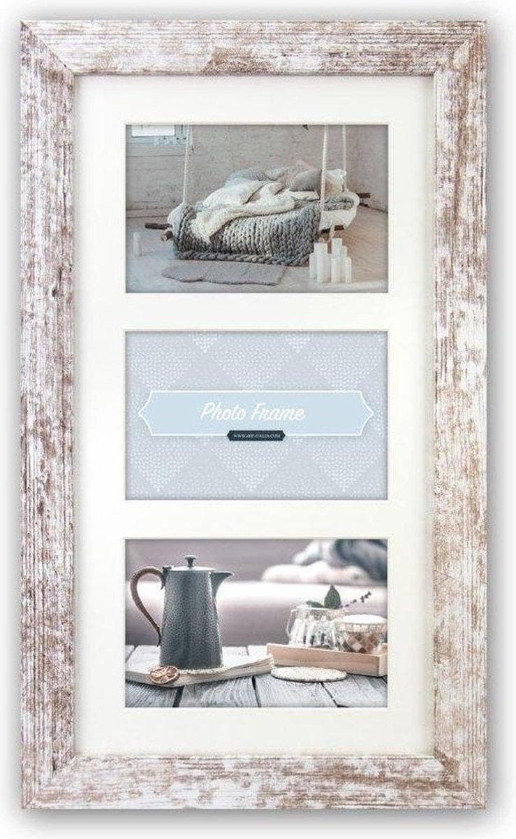 ZEP Nelson 6 3x10x15 träram 3Q vit/brun V23106