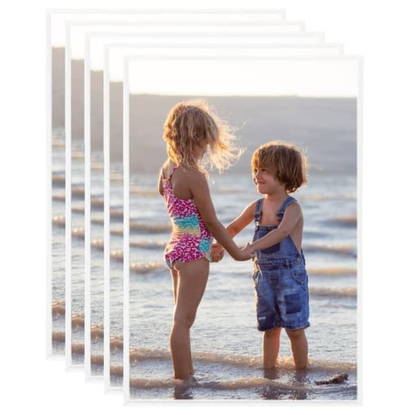 vidaXL Fotoramar 5 st för bord vit 21x29,7cm MDF