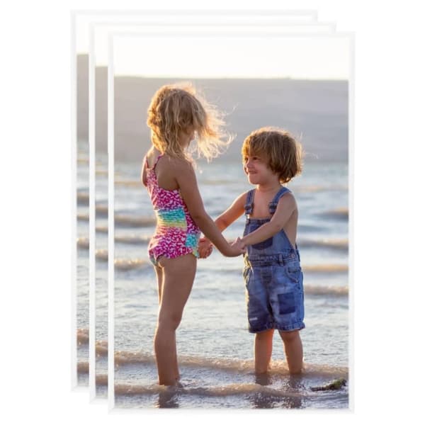vidaXL Fotorammekollasj for bord 3 stk hvit 10x15 cm MDF