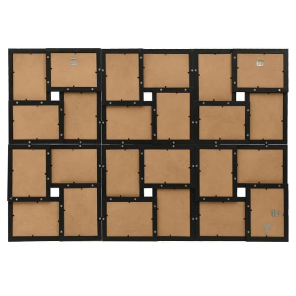 vidaXL Fotoram för 24x(10x15 cm) bilder svart MDF