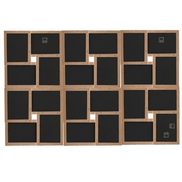 vidaXL Fotoram för 24x(10x15 cm) bilder ljusbrun MDF