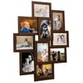 Miniatyrbilde 1 av 7: vidaXL Fotorammekollasj for10x(10x15 cm) bilde mørkebrun MDF