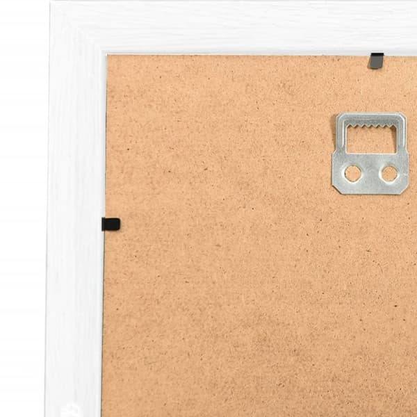 vidaXL Fotoram för 10x(13x18 cm) bilder vit MDF