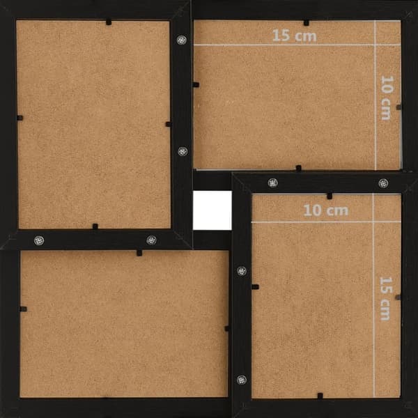 vidaXL collagebilledramme til væg 24x(10x15 cm) MDF sort