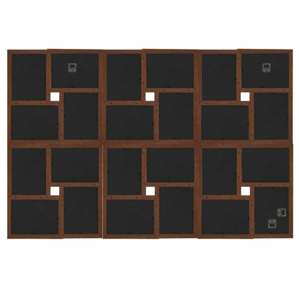 vidaXL Fotorammekollasj for 24x(13x18 cm) bilde mørkebrun MDF