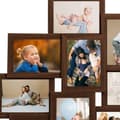 Miniatyrbilde 4 av 7: vidaXL Fotorammekollasj for 10x(13x18 cm) bilde mørkebrun MDF