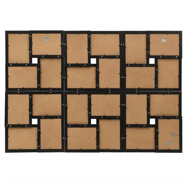 vidaXL Fotorammekollasj for 24x(13x18 cm) bilde svart MDF