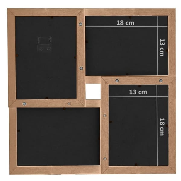 vidaXL Kollaasi valokuvakehys 24x(13x18 cm) kuville vaaleanruskea MDF