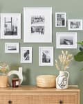 Miniatyrbild 2 av 5: Set med 8 inramade foton Vit olika storlekar Modern dekor Kollage